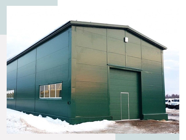 Двускатные ангары в Сургуте